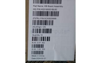 Lenovo 5C50S25668 CARDPOP Sensor Board H 83D3