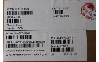 Lenovo 5C51R91730 CARDPOP PCBA IO/B NSG632 ME473 W/FPR MP