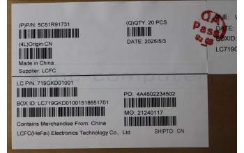 Lenovo 5C51R91731 CARDPOP PCBA IO/B NSG632 ME473 NFPR MP
