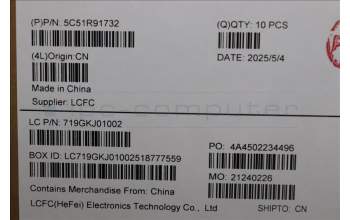 Lenovo 5C51R91732 CARDPOP PCBA IO/B NSG631 ME633 NON-FPR