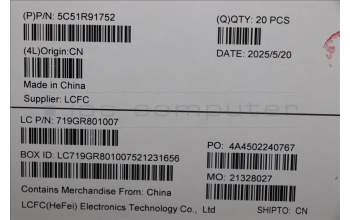 Lenovo 5C51R91752 CARDPOP FRU PCBA NSF852 MT060 T16IO/B MP