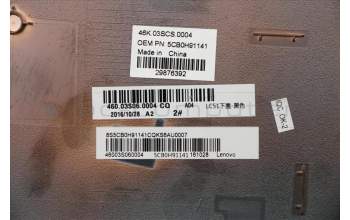Lenovo COVER Lower Case W Flex3-1570 Black pour Lenovo Flex 3-1580 (80R4)