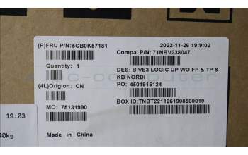Lenovo 5CB0K57181 COVER UpperCover C E31-80W/TP NOD NF