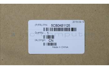 Lenovo 5CB0K61125 COVER Upper Case L 80QD B W/KB HE