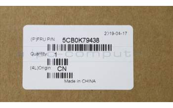 Lenovo 5CB0K79438 COVER LCD Cover L 80NY For Bezel