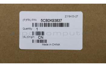Lenovo 5CB0K93837 COVER LCD Cover L 80ML Silver