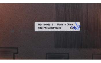Lenovo 5CB0P15316 COVER LowerCaseL80XW GRAY