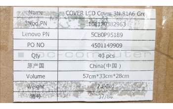 Lenovo 5CB0P95189 COVER LCD Cover 3N 81A6 Grey
