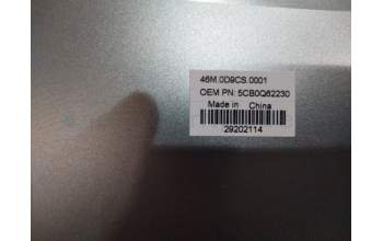 Lenovo 5CB0Q62230 COVER LCD COVER W 81AC SILVER W/Antenna