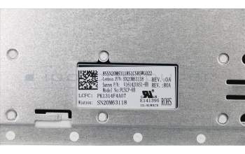 Lenovo 5CB0R16629 COVER UpCaseASM W/KB L81DC WH HBW