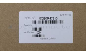 Lenovo 5CB0R47315 COVER Upper Case L 81HA FP NBL IG W/KBSP