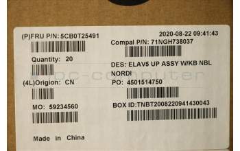 Lenovo 5CB0T25491 COVER Upper Case ASM C 81MT NORDIC