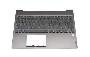5CB0U42543 original Lenovo clavier incl. topcase DE (allemand) gris/gris avec rétro-éclairage