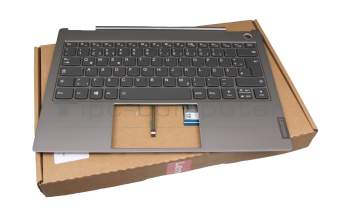 5CB0U43194 original Lenovo clavier incl. topcase DE (allemand) gris/gris avec rétro-éclairage