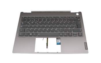 5CB0U43194 original Lenovo clavier incl. topcase DE (allemand) gris/gris avec rétro-éclairage