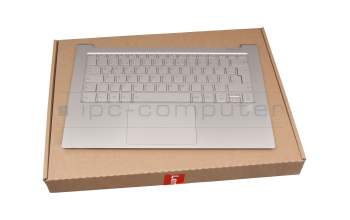 5CB0U44258 original Lenovo clavier incl. topcase DE (allemand) argent/argent avec rétro-éclairage