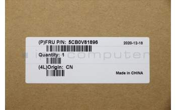 Lenovo 5CB0V81896 COVER A_Cov,BK,FHD STD wo/CAM wo/GSK