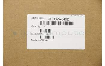 Lenovo 5CB0W43492 C-Cover with keyboard,Portuguese,Iron Grey