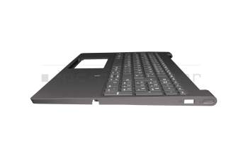 5CB0W43586 original Lenovo clavier incl. topcase DE (allemand) gris/gris avec rétro-éclairage