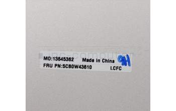 Lenovo 5CB0W43610 COVER LCD Cover L 81XC SR