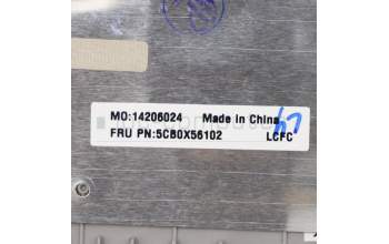 Lenovo 5CB0X56102 C-Abdeckung mit Tastatur, Slowenisch, Platingrau, Hintergrundbeleuchtung, Fingerabdruck