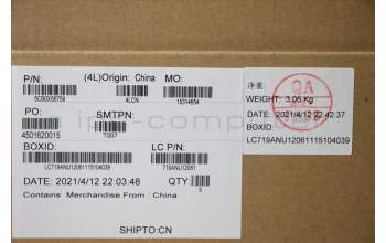 Lenovo 5CB0X56758 COVER UpperCaseASM_US INTEL81WAFPCRDDIS