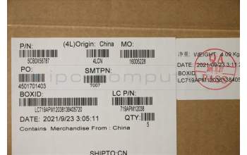 Lenovo 5CB0X56787 COVER Upper Case ASM_FR L81WC NFPABDIS