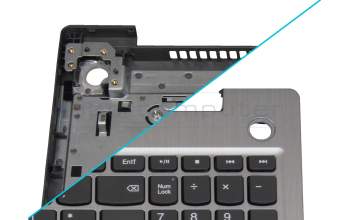 5CB0X57519 original Lenovo clavier incl. topcase DE (allemand) gris/argent Empreinte digitale