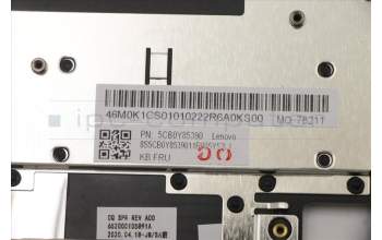 Lenovo 5CB0Y85390 COVER Upper Case ASM_CZ-SK BL FP W81X1PG