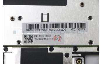 Lenovo 5CB0Y85535 C-Cover with keyboard,Arabic,Grey,Non_Backlight,Fingerprint