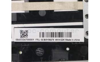 Lenovo 5CB0Y89278 COVER Upper C81YH AL_SIL FP BLKB_HEB