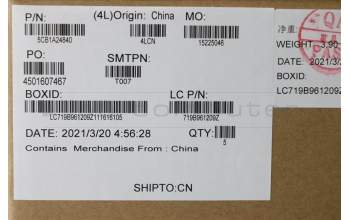Lenovo 5CB1A24840 COVER UpperCaseASMNORDICL81YQBLNFPPGML