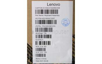 Lenovo 5CB1B01274 COVER Upper Case ASM_UKE H 82CU_IG