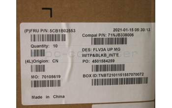 Lenovo 5CB1B02553 COVER Upper Case ASM_EURO ENG C20VF MGBL