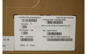 Lenovo 5CB1B02633 COVER Upper Case ASM_FRA C 20VF MGNBL