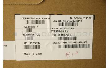 Lenovo 5CB1B02665 COVER Upper Case ASM_GER C 20VF HDMGNBL