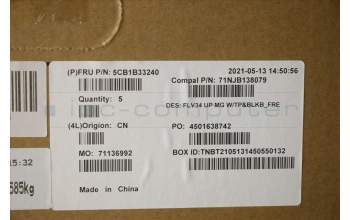 Lenovo 5CB1B33240 COVER Upper Case ASM_FRA C 20VD MGBL