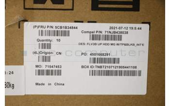 Lenovo 5CB1B34844 COVER UpperCaseASM_EURO ENG C20VGHDMGBL