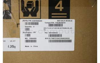 Lenovo 5CB1B36243 COVER UpperCaseASM_FRA/ARA C20VEHDMGNBL