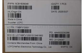 Lenovo 5CB1B39048 COVER LCD Cover L 82GH _MLR_LSR