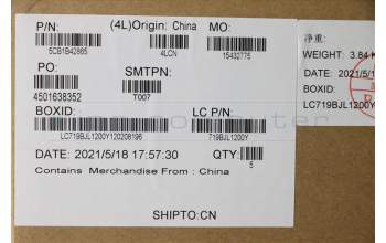 Lenovo 5CB1B42865 COVER Upper Case ASM_BUL L82FG FPABBLML