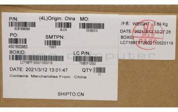 Lenovo 5CB1B96369 COVER Lower Case L 82KA WHDD BK UMA