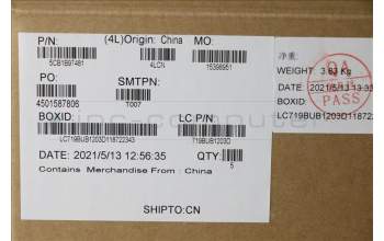 Lenovo 5CB1B97481 COVER Upper Case ASM_UKE L82H9 FP A/GUMA