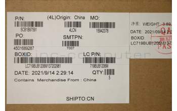 Lenovo 5CB1B97591 COVER Upper Case ASM_HUN L82H9 NFPA/GUMA