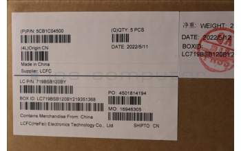 Lenovo 5CB1C04500 COVER Upper Case ASM_SWS L82H7 SD FP BLD