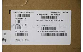 Lenovo 5CB1C04881 COVER UpperCaseASM_ENG C82L3 StoBL_WW