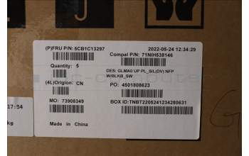 Lenovo 5CB1C13297 COVER Upper C82LM PL_SILD NFP BLKB_SW