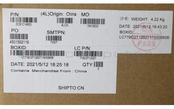 Lenovo 5CB1C14953 COVER UpperCaseASM_FRAL82JQSGw/RGBWRF