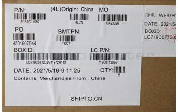 Lenovo 5CB1C14962 COVER UpperCaseASM_JPNL82JQSGw/RGBWRF