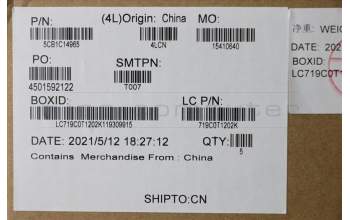 Lenovo 5CB1C14965 COVER UpperCaseASM_NORDICL82JQSGw/RGBWRF